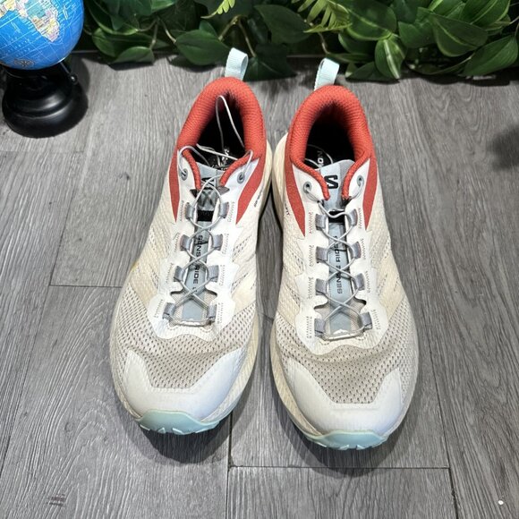 Salomon Sense Ride 5 Women's Trail Running Shoes Rainy Day Hot Sauce US 9 - Picture 2 of 9